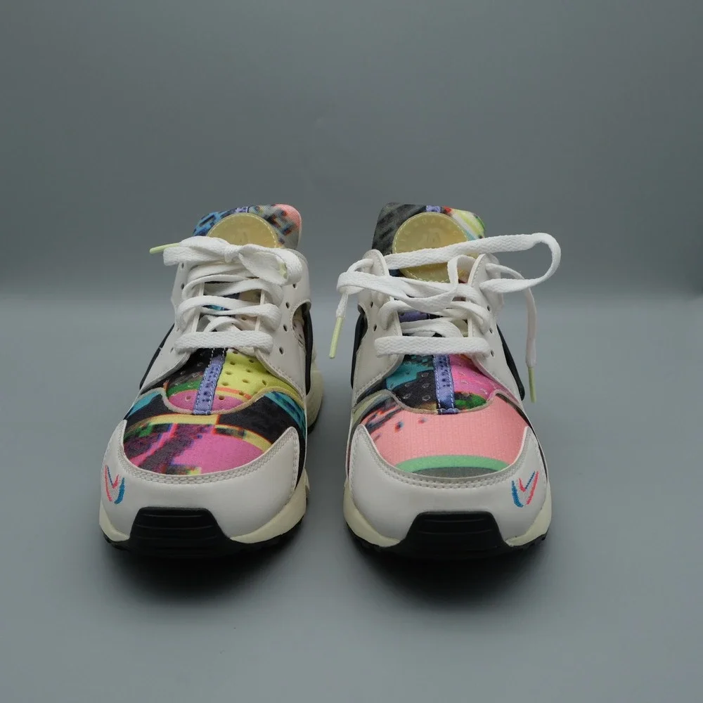 Nike Air Huarache Women Multi Glitch Print Streetwear Sneaker 8 DX3264-902